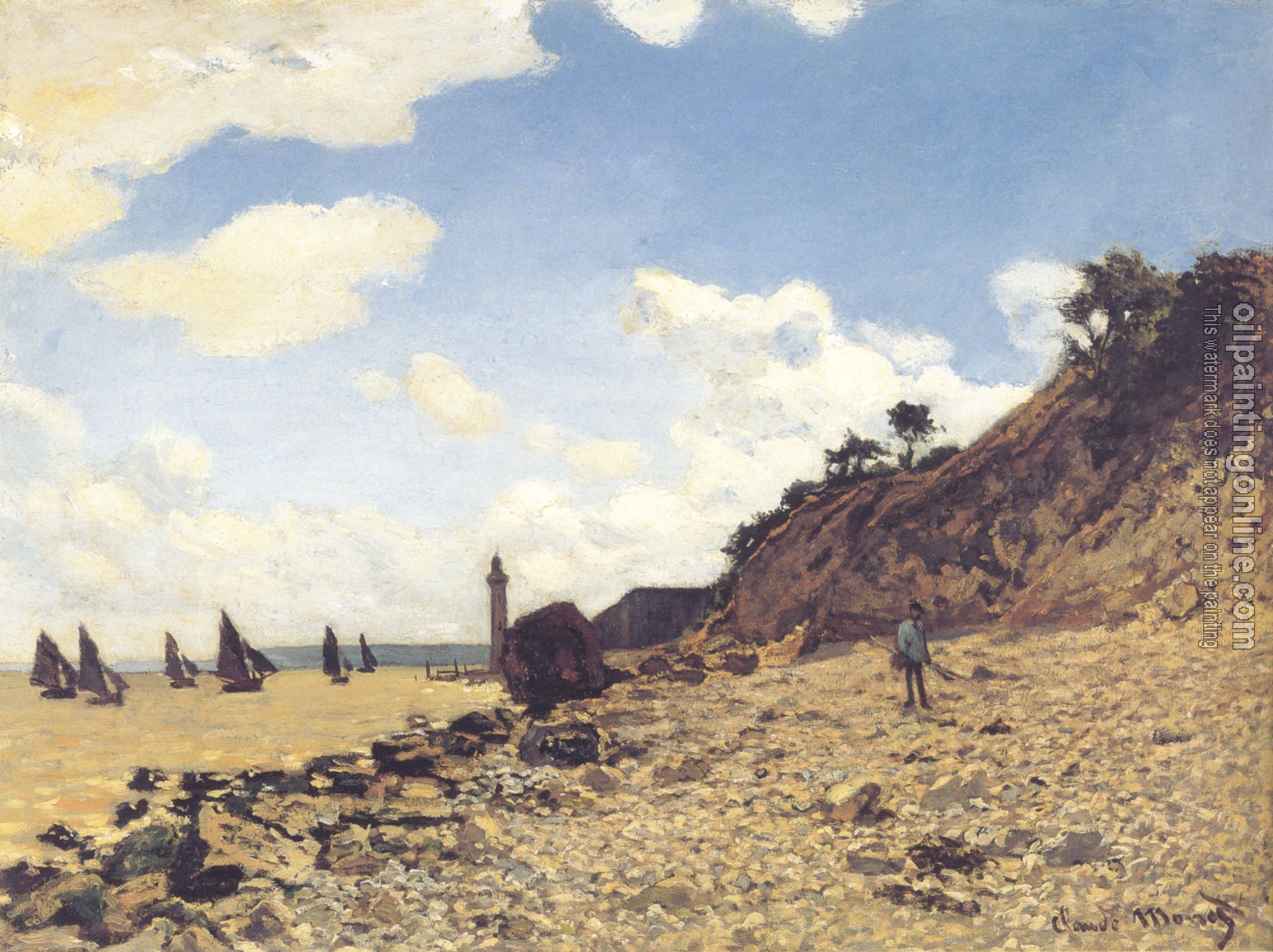 Monet, Claude Oscar - Beach at Honlfeux